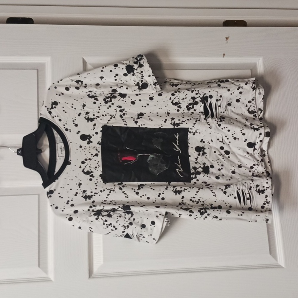 Black & White Splatter Super Soft Tee